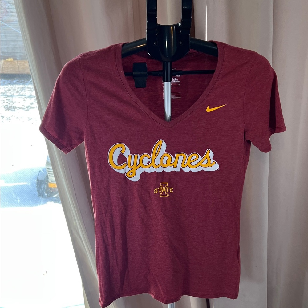 Nike Women's Red Cyclones V-Neck Tee